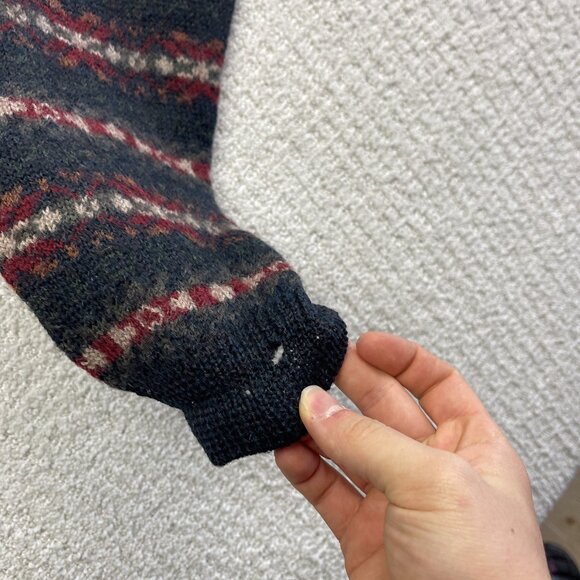 VTG No Excess Alpin 100% Wool Sweater Fair isle Nordic Men S Grandpa Knit Camp** - Picture 11 of 16